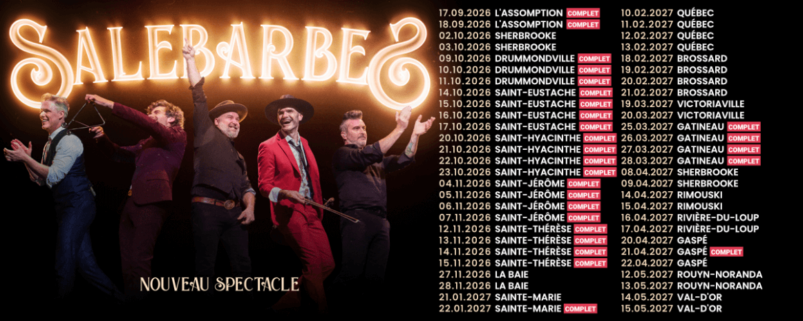 Salebarbes / Tournée Québec / 2026-2027
